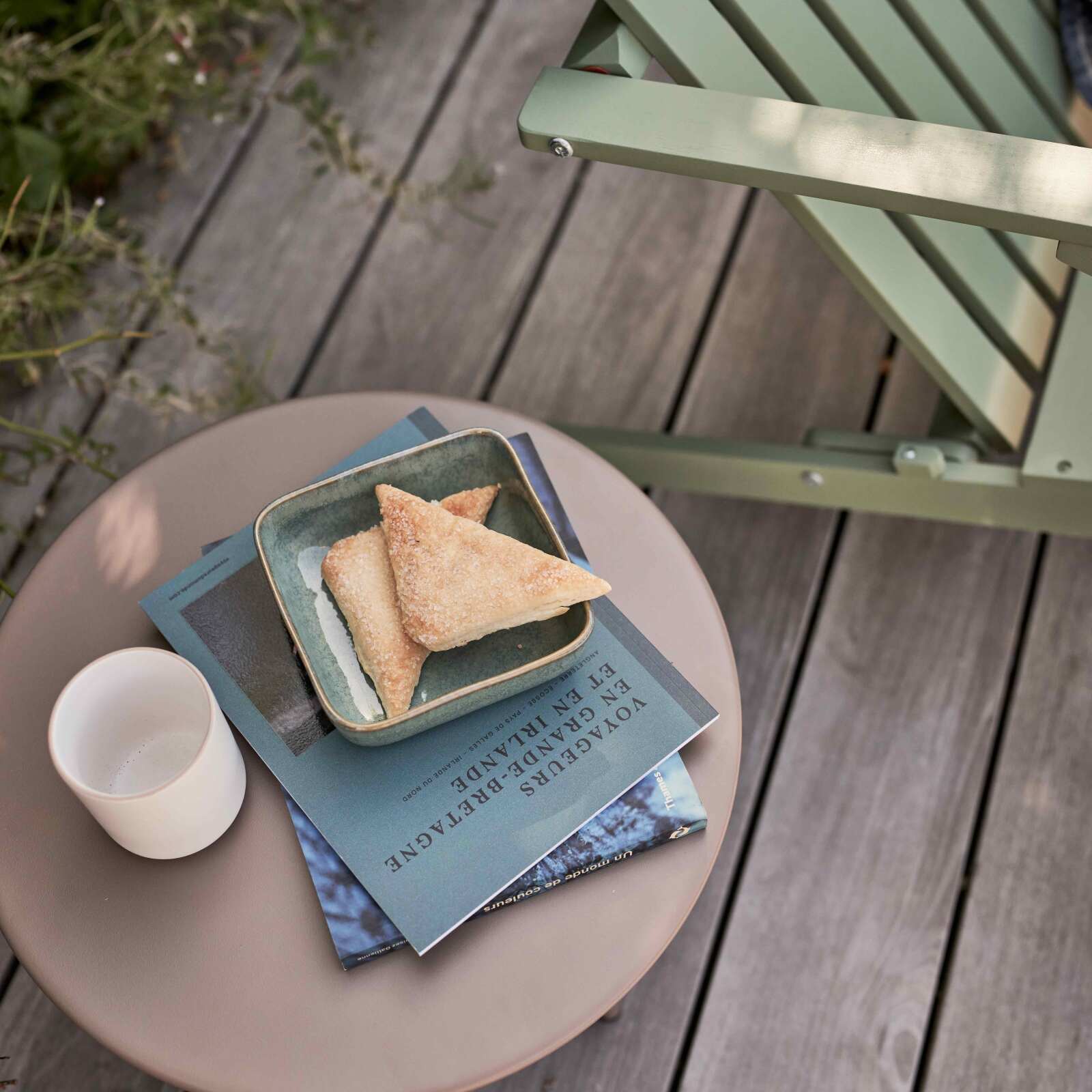 Tavolina da salotto da giardino rotondo Ø50 x 34 cm