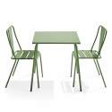 Tavolo da giardino quadrato 70 x 70 cm e 2 sedie da bistrot