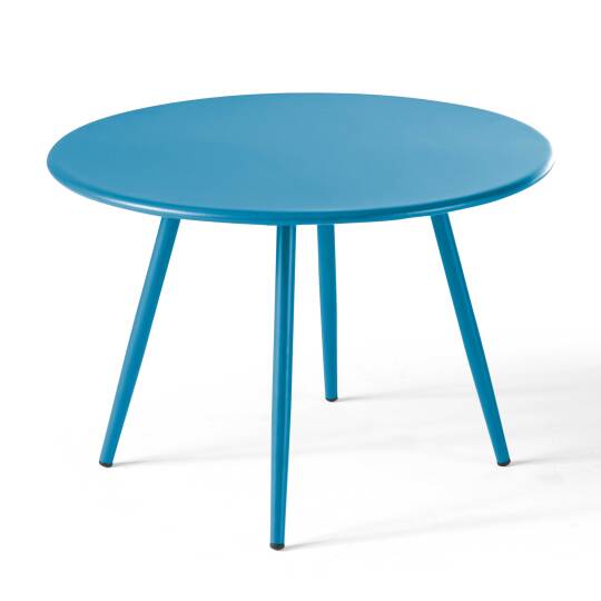 Tavolina da salotto da giardino rotondo Ø50 x 34 cm in metallo | Oviala