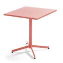 Tavolo da giardino bistrot quadrato reclinabile 70 x 70 cm e 2 sedie in metallo
