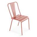 Tavolo da giardino bistrot quadrato reclinabile 70 x 70 cm e 2 sedie in metallo