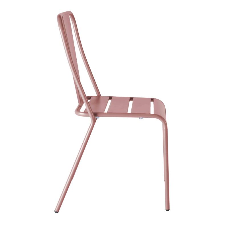 Tavolo da giardino bistrot quadrato reclinabile 70 x 70 cm e 2 sedie in metallo (6/7)