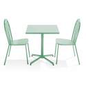 Tavolo da giardino quadrato reclinabile 70 x 70 cm e 2 sedie da bistrot