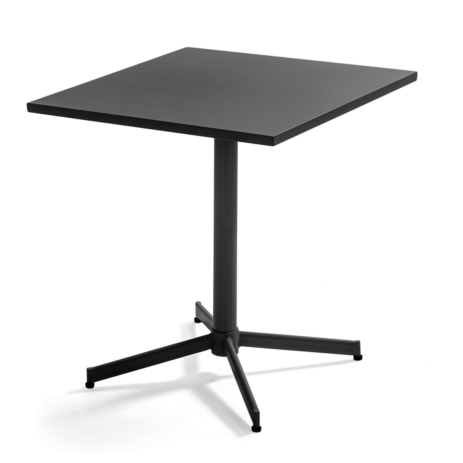 Tavolo da giardino quadrato reclinabile 70 x 70 cm e 2 sedie da bistrot