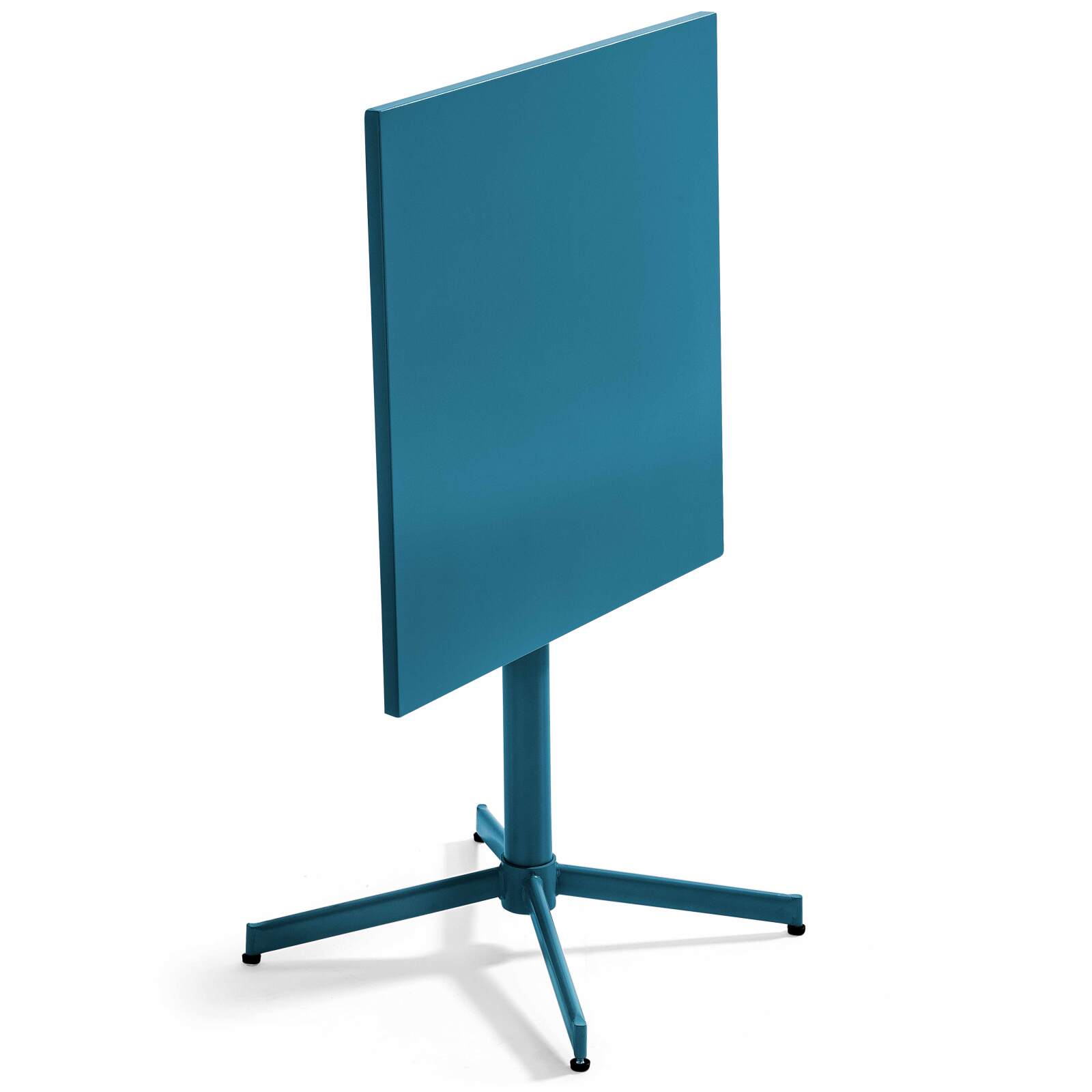 Tavolo da giardino quadrato reclinabile 70 x 70 cm e 2 sedie da bistrot