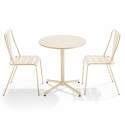 Tavolo da giardino pieghevole da bistrot 70 x 72 cm e 2 sedie in metallo