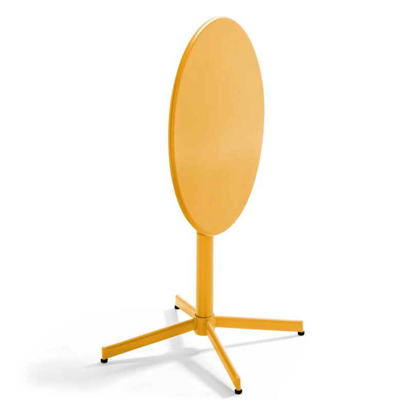 Tavolo da giardino pieghevole da bistrot 70 x 72 cm e 2 sedie in metallo (2/7)