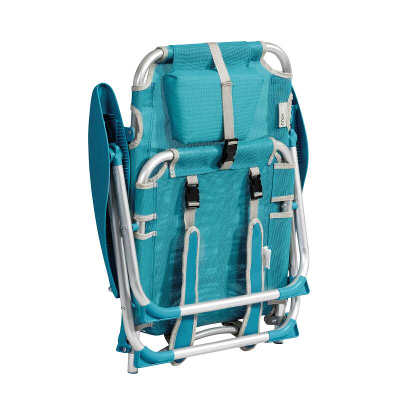 Set di 2 sedie da mare pieghevoli, reclinabili in 4 posizioni