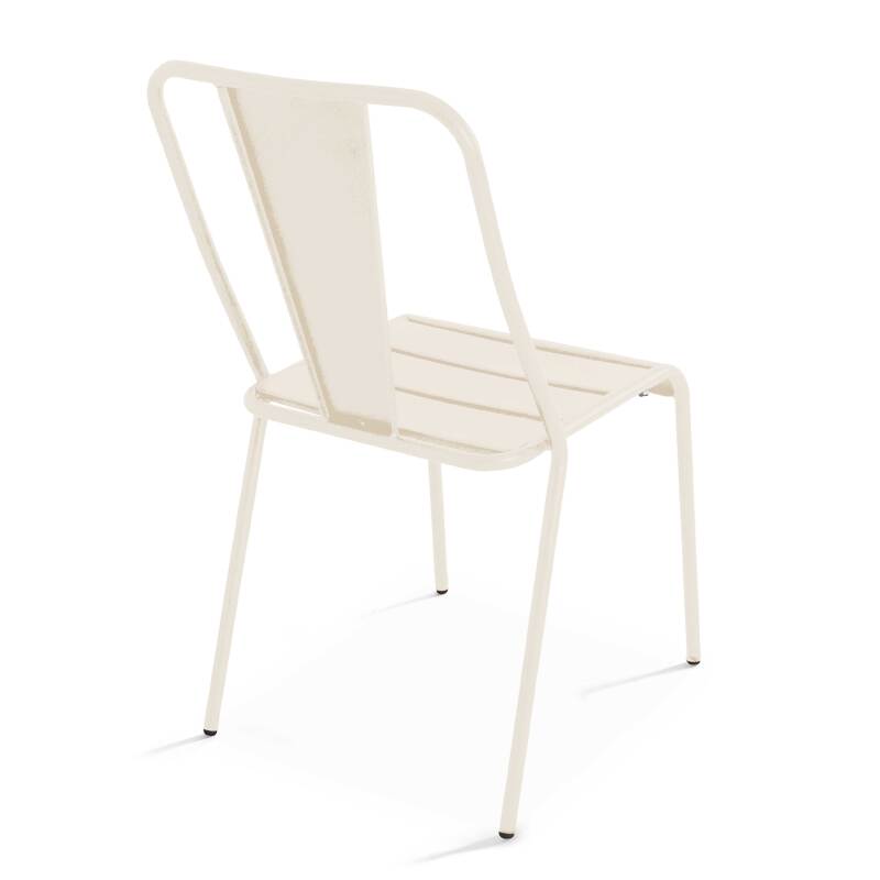 Tavolo da giardino pieghevole da bistrot 70 x 72 cm e 2 sedie in metallo (5/7)