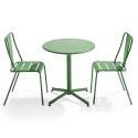Tavolo da giardino pieghevole da bistrot 70 x 72 cm e 2 sedie in metallo