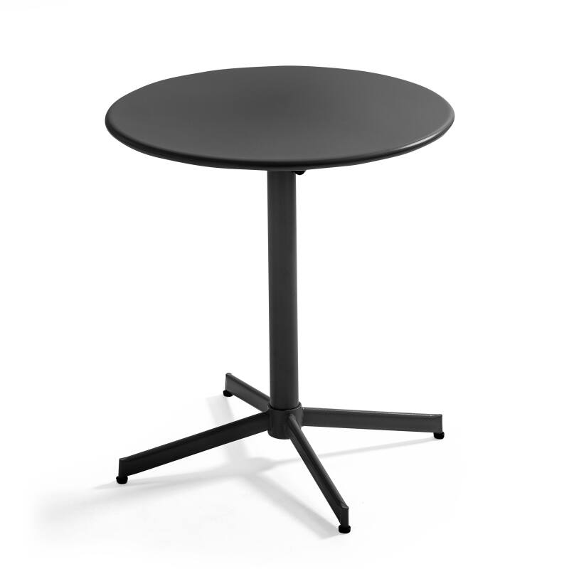 Tavolo da giardino pieghevole da bistrot Ø70 x 72 cm e 2 sedie in metallo