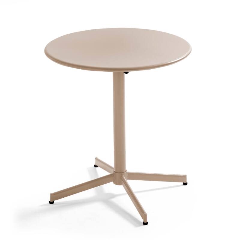 Tavolo da giardino pieghevole da bistrot Ø70 x 72 cm e 2 sedie in metallo