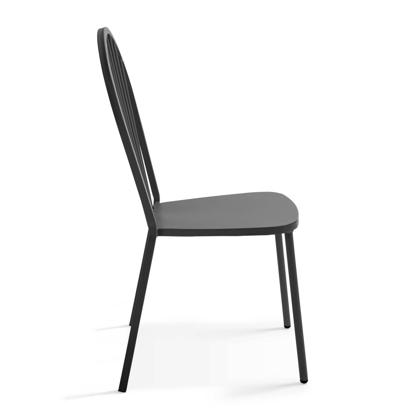 Tavolo da giardino pieghevole da bistrot Ø70 x 72 cm e 2 sedie in metallo