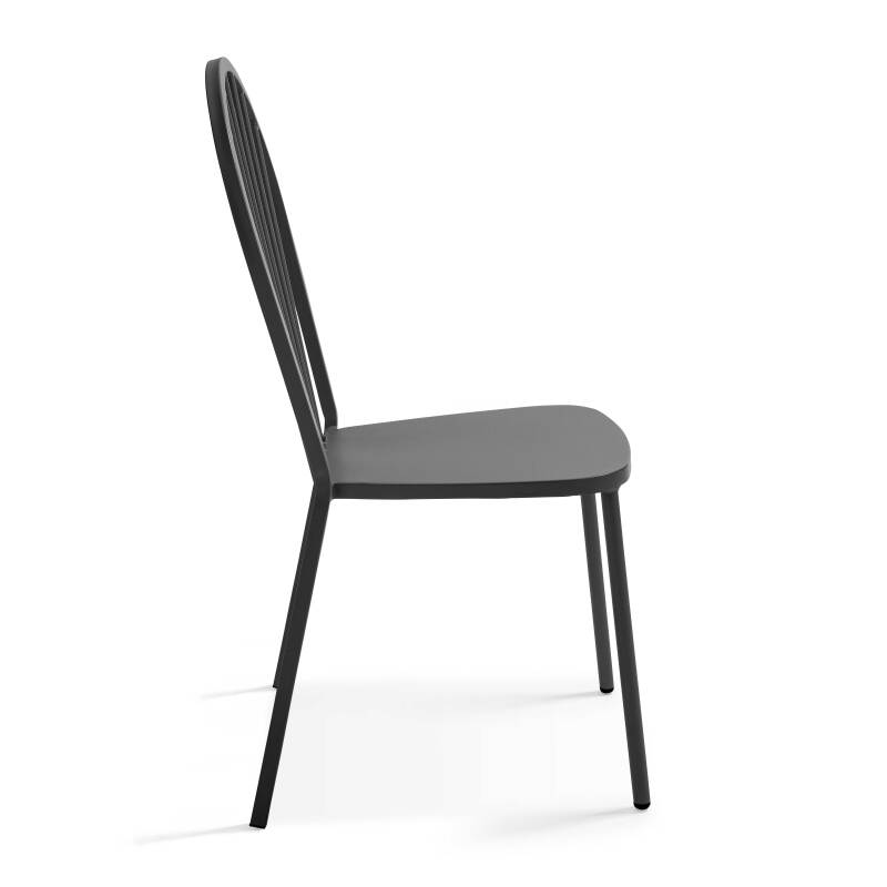 Tavolo da giardino pieghevole da bistrot Ø70 x 72 cm e 2 sedie in metallo