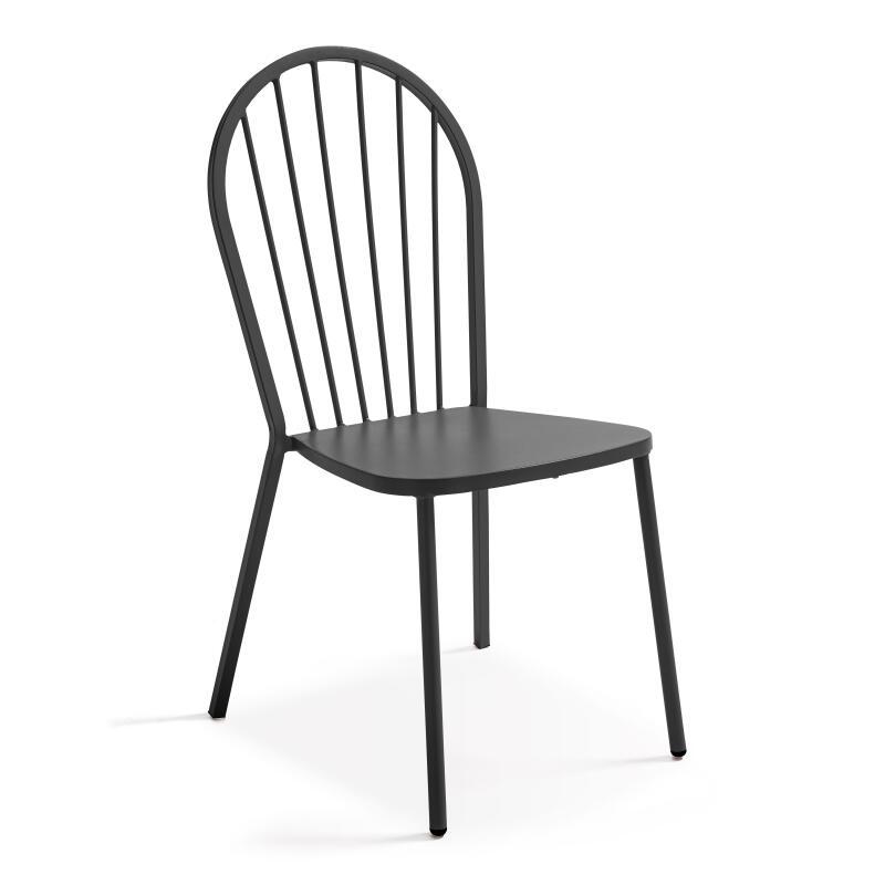 Tavolo da giardino pieghevole da bistrot Ø70 x 72 cm e 2 sedie in metallo