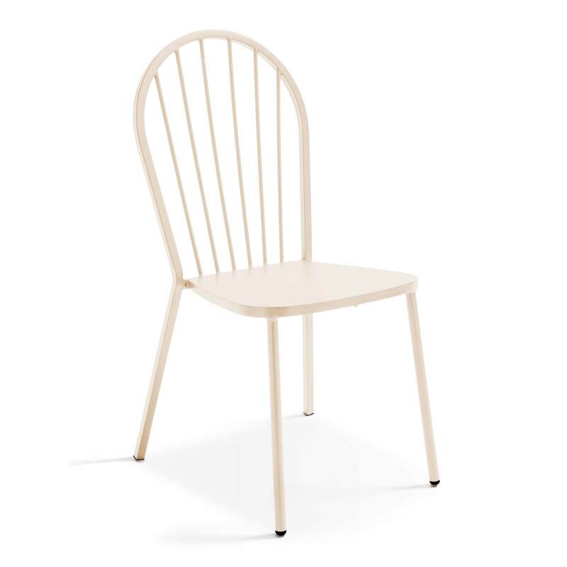 Tavolo da giardino pieghevole da bistrot Ø70 x 72 cm e 2 sedie in metallo