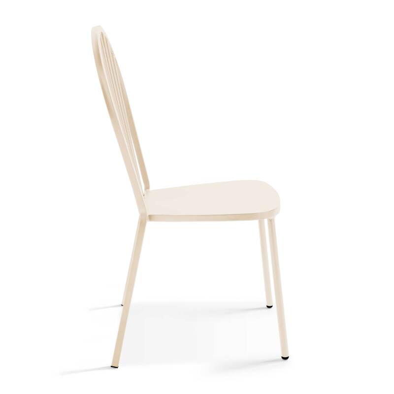 Tavolo da giardino pieghevole da bistrot Ø70 x 72 cm e 2 sedie in metallo