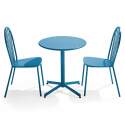 Tavolo da giardino pieghevole da bistrot Ø70 x 72 cm e 2 sedie in metallo