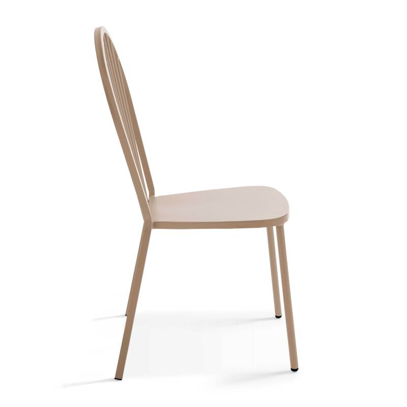 Tavolo da giardino pieghevole da bistrot Ø70 x 72 cm e 2 sedie in metallo