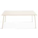Tavolo da giardino rettangolare 180 x 90 e 8 sedie bistrot in metallo