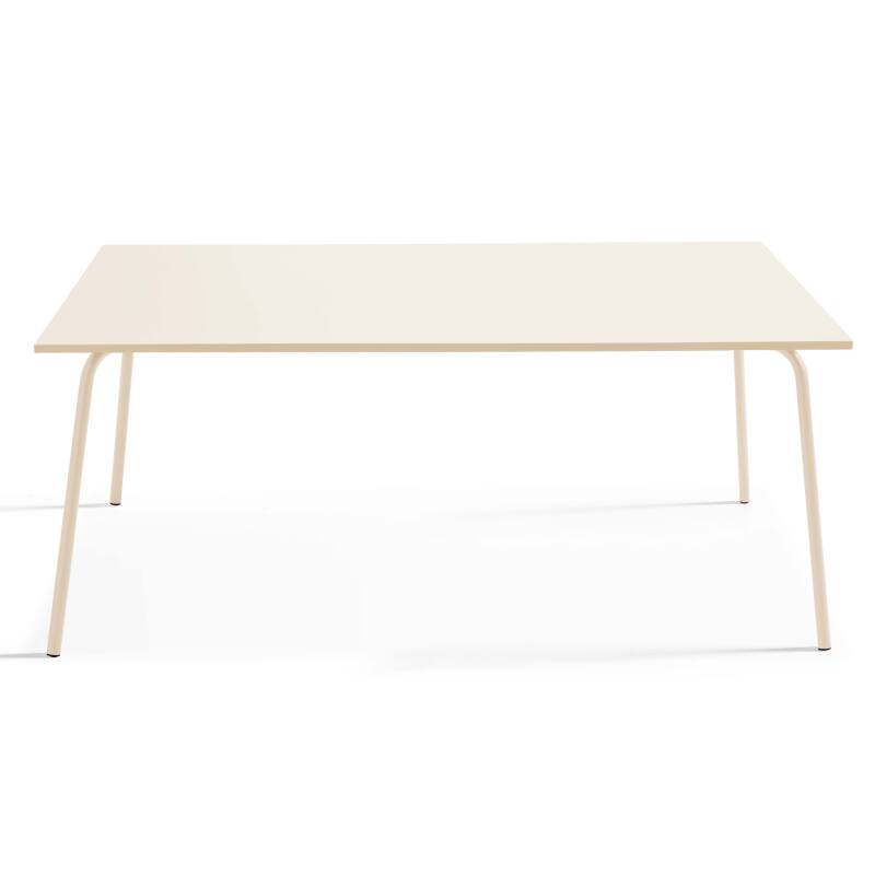 Tavolo da giardino rettangolare 180 x 90 e 8 sedie bistrot in metallo
