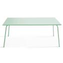 Tavolo da giardino rettangolare 180 x 90 e 8 sedie bistrot in metallo