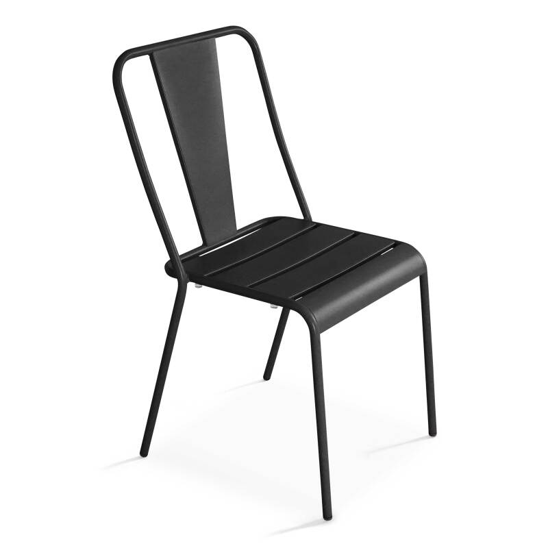 Tavolo da giardino rettangolare 180 x 90 e 8 sedie bistrot in metallo