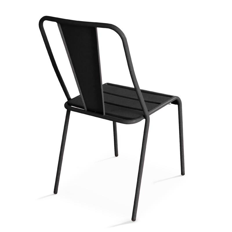 Tavolo da giardino rettangolare 180 x 90 e 8 sedie bistrot in metallo