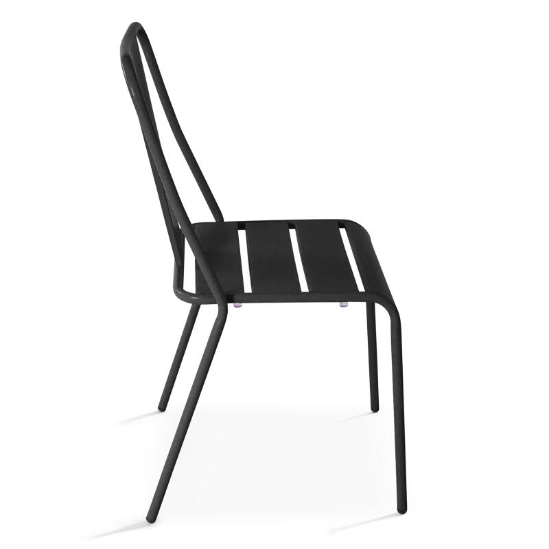 Tavolo da giardino rettangolare 180 x 90 e 8 sedie bistrot in metallo