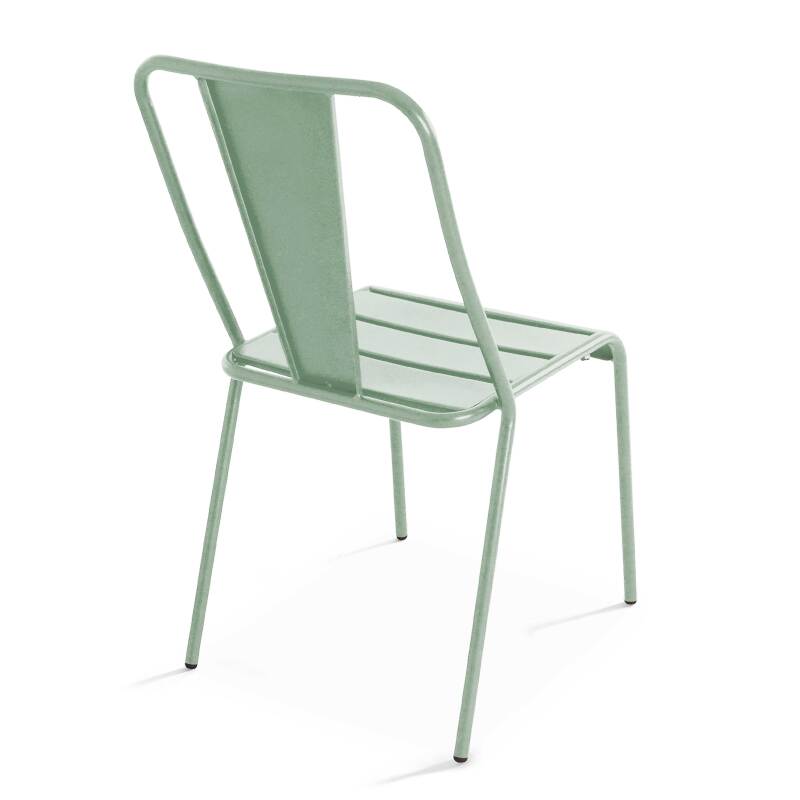 Tavolo da giardino rettangolare 180 x 90 e 8 sedie bistrot in metallo