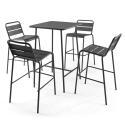 Tavolo alto quadrato da bar (70 x 70 x 105 cm)
