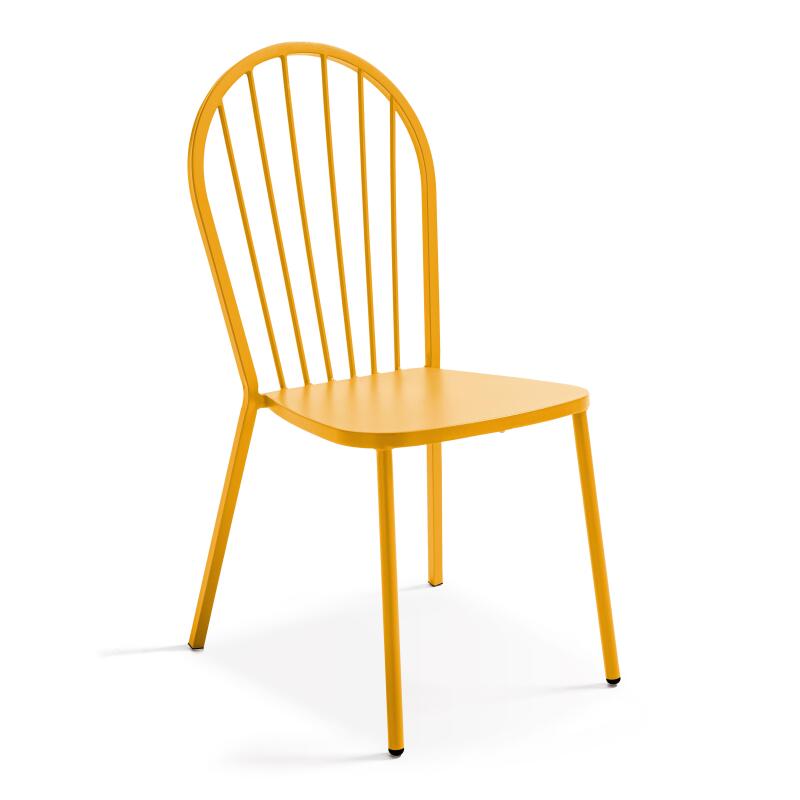 Tavolo da giardino rettangolare 180 x 90 cm e 8 sedie da bistrot in metallo (4/7)