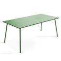 Tavolo da giardino rettangolare 180 x 90 cm e 8 sedie da bistrot in metallo