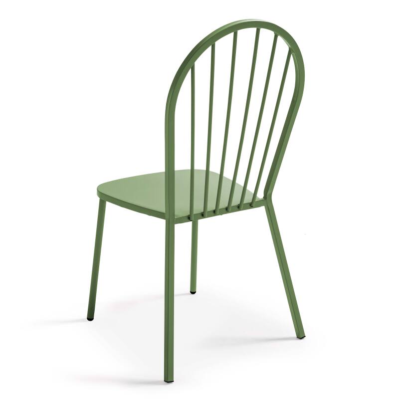 Tavolo da giardino rettangolare 180 x 90 cm e 8 sedie da bistrot in metallo