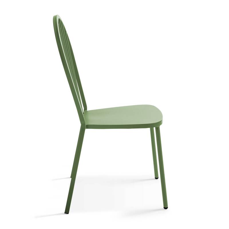 Tavolo da giardino rettangolare 180 x 90 cm e 8 sedie da bistrot in metallo