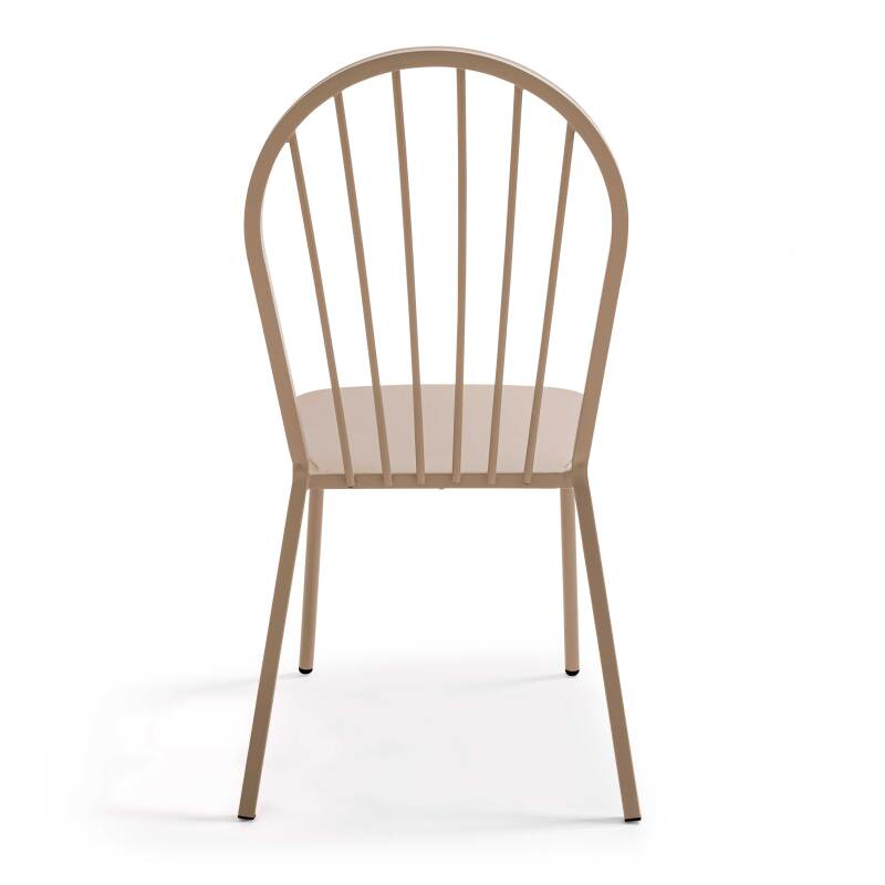 Tavolo da giardino rettangolare 180 x 90 cm e 8 sedie da bistrot in metallo (5/7)