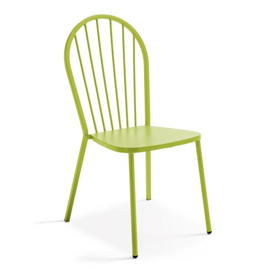 Sedia da giardino bistrot parigino in metallo traforata di design | Oviala