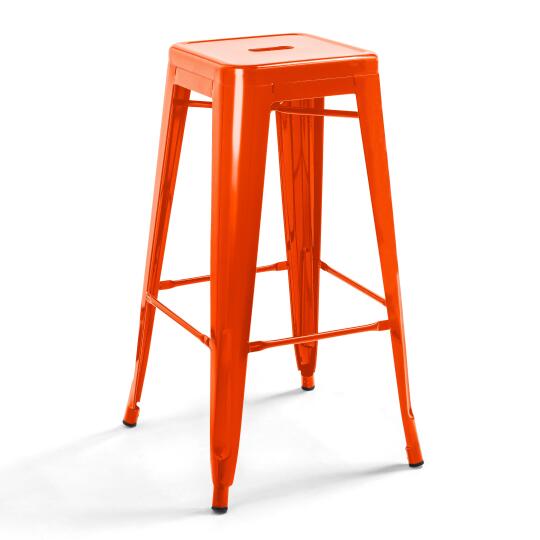 Sgabello da bar in metallo lucido (43 x 43 x 76)