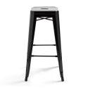 Sgabello da bar in metallo lucido (43 x 43 x 76)