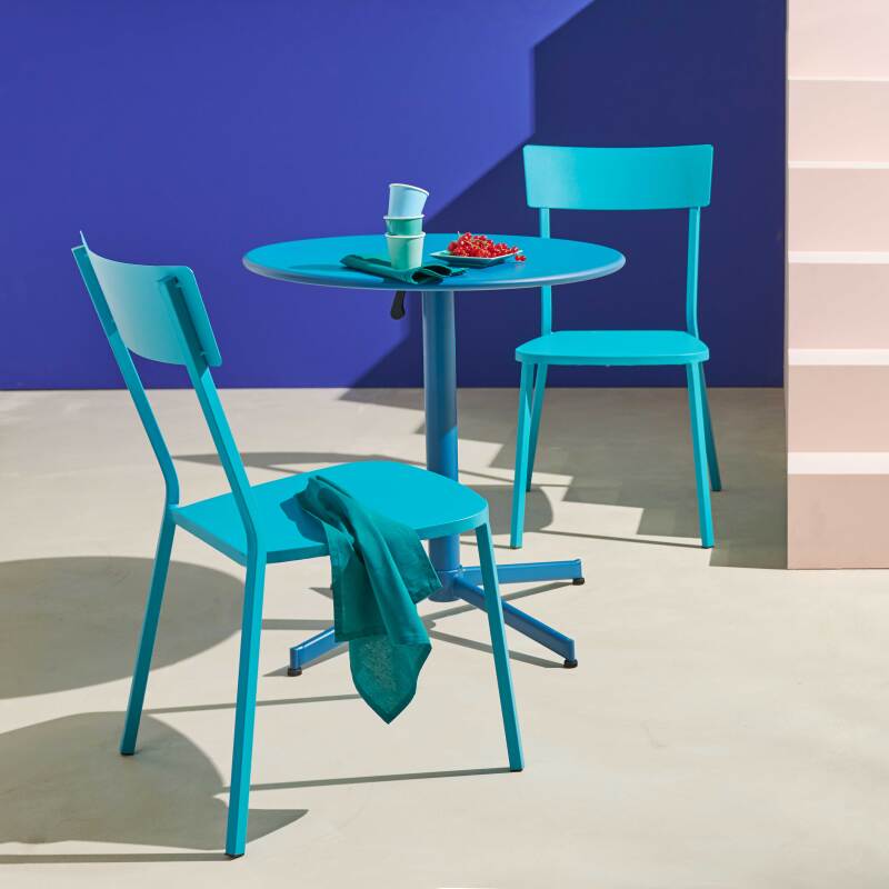 Sedia da giardino bistrot in metallo