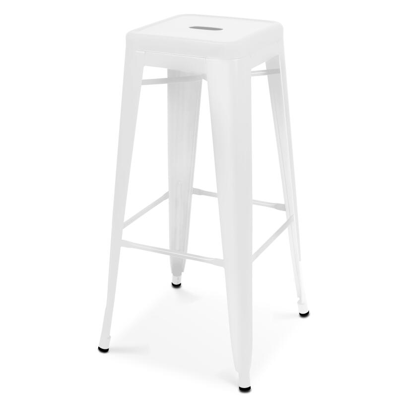 Sgabello da bar in metallo opaco (43 x 43 x 76 cm)