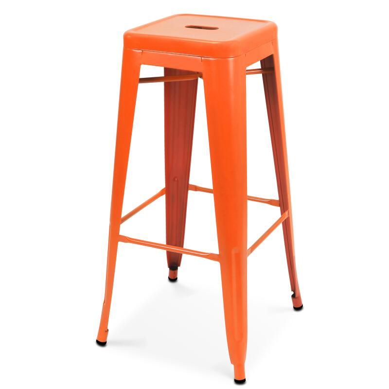 Sgabello da bar in metallo opaco (43 x 43 x 76 cm)