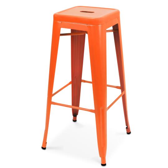 Sgabello da bar in metallo opaco (43 x 43 x 76 cm)