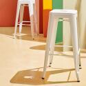 Sgabello da bar in metallo opaco (43 x 43 x 76 cm)