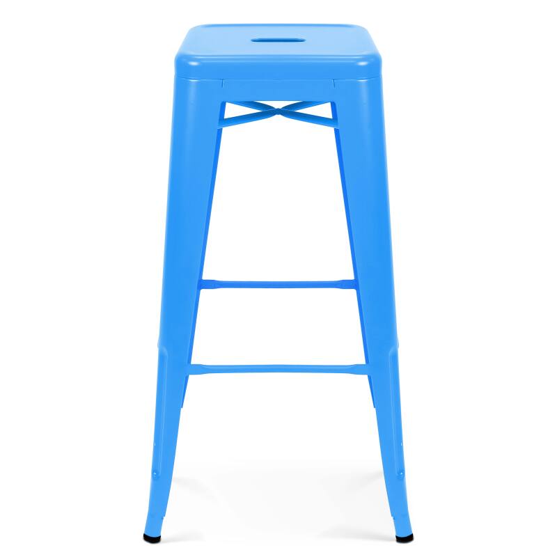 Sgabello da bar in metallo opaco (43 x 43 x 76 cm)