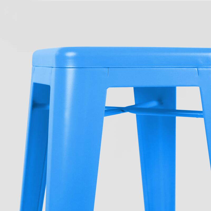 Sgabello da bar in metallo opaco (43 x 43 x 76 cm) (3/6)