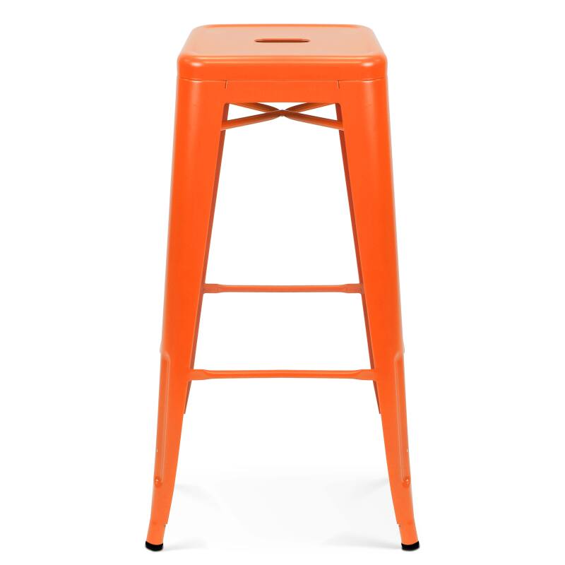 Sgabello da bar in metallo opaco (43 x 43 x 76 cm)
