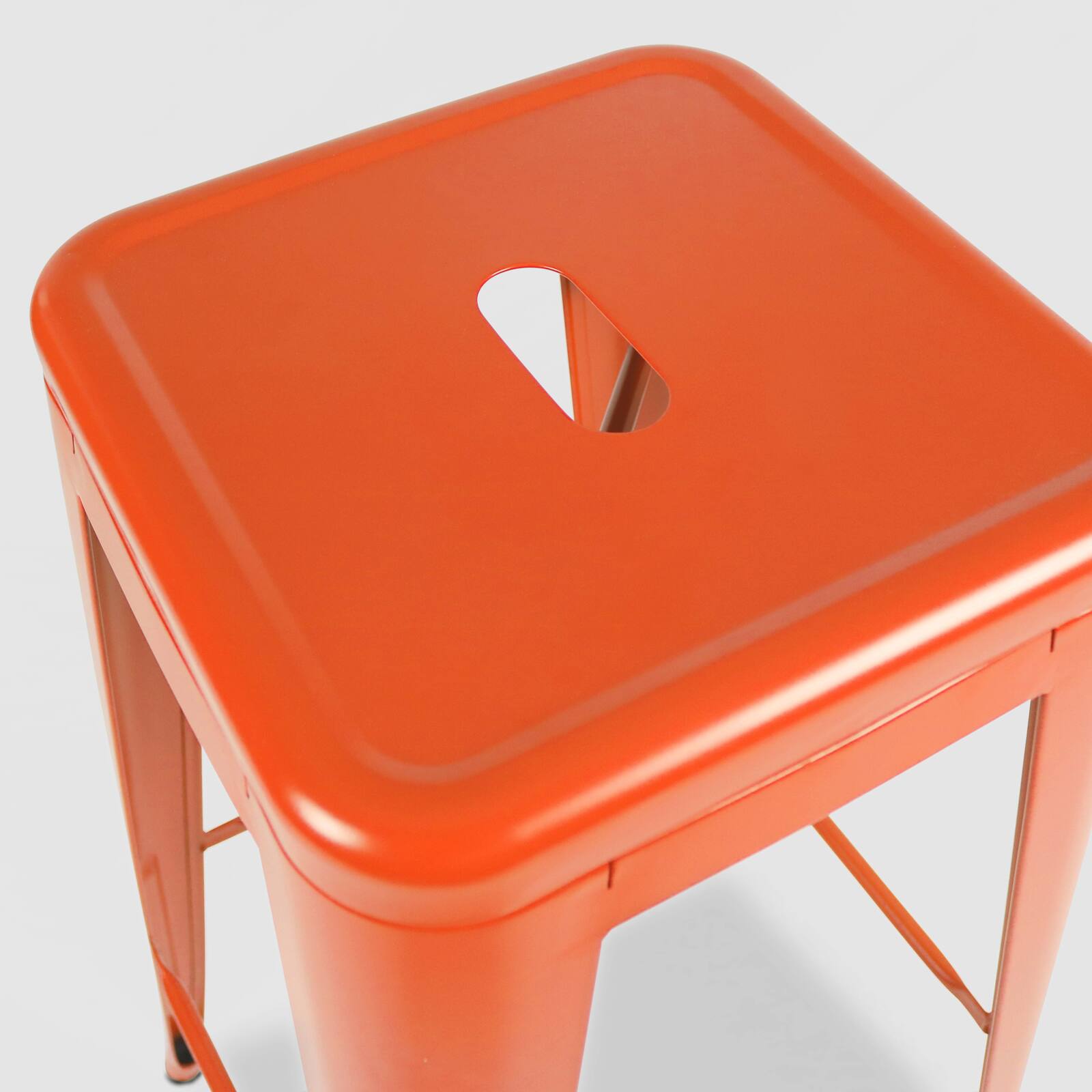 Sgabello da bar in metallo opaco (43 x 43 x 76 cm)