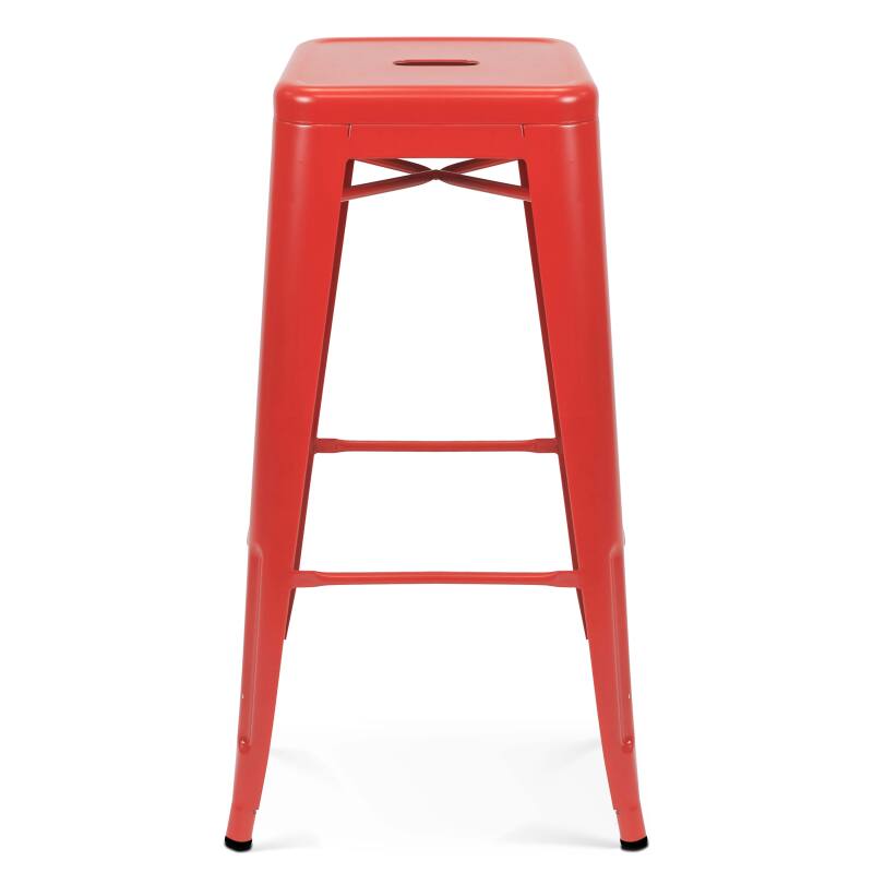 Sgabello da bar in metallo opaco (43 x 43 x 76 cm)