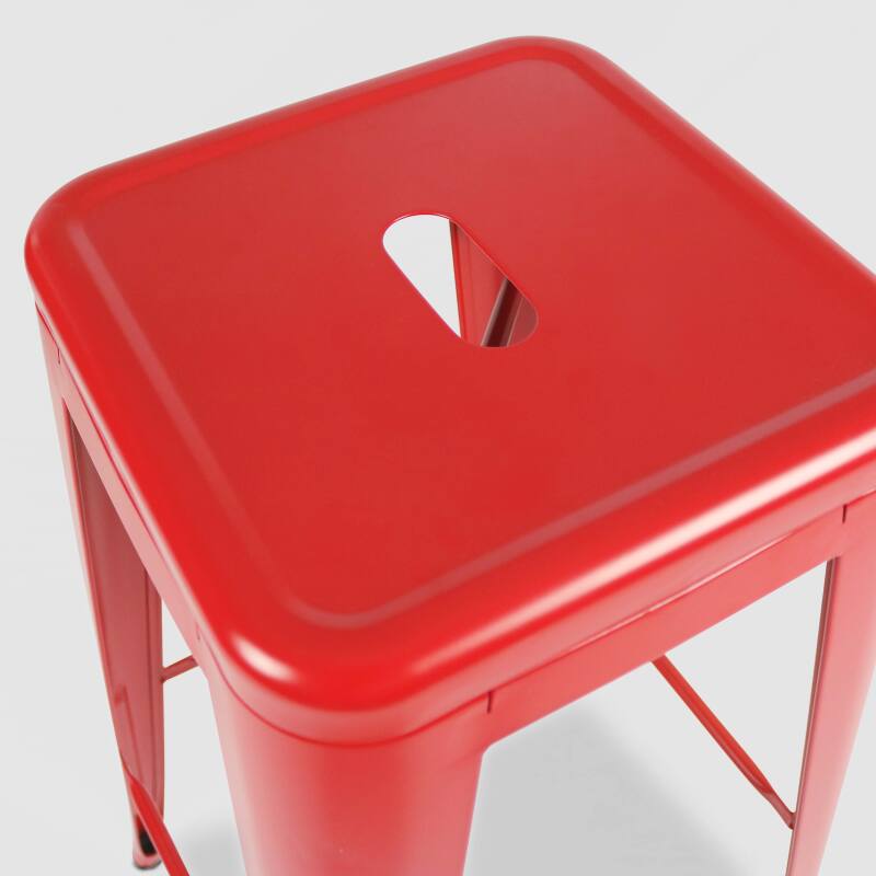 Sgabello da bar in metallo opaco (43 x 43 x 76 cm) (2/5)